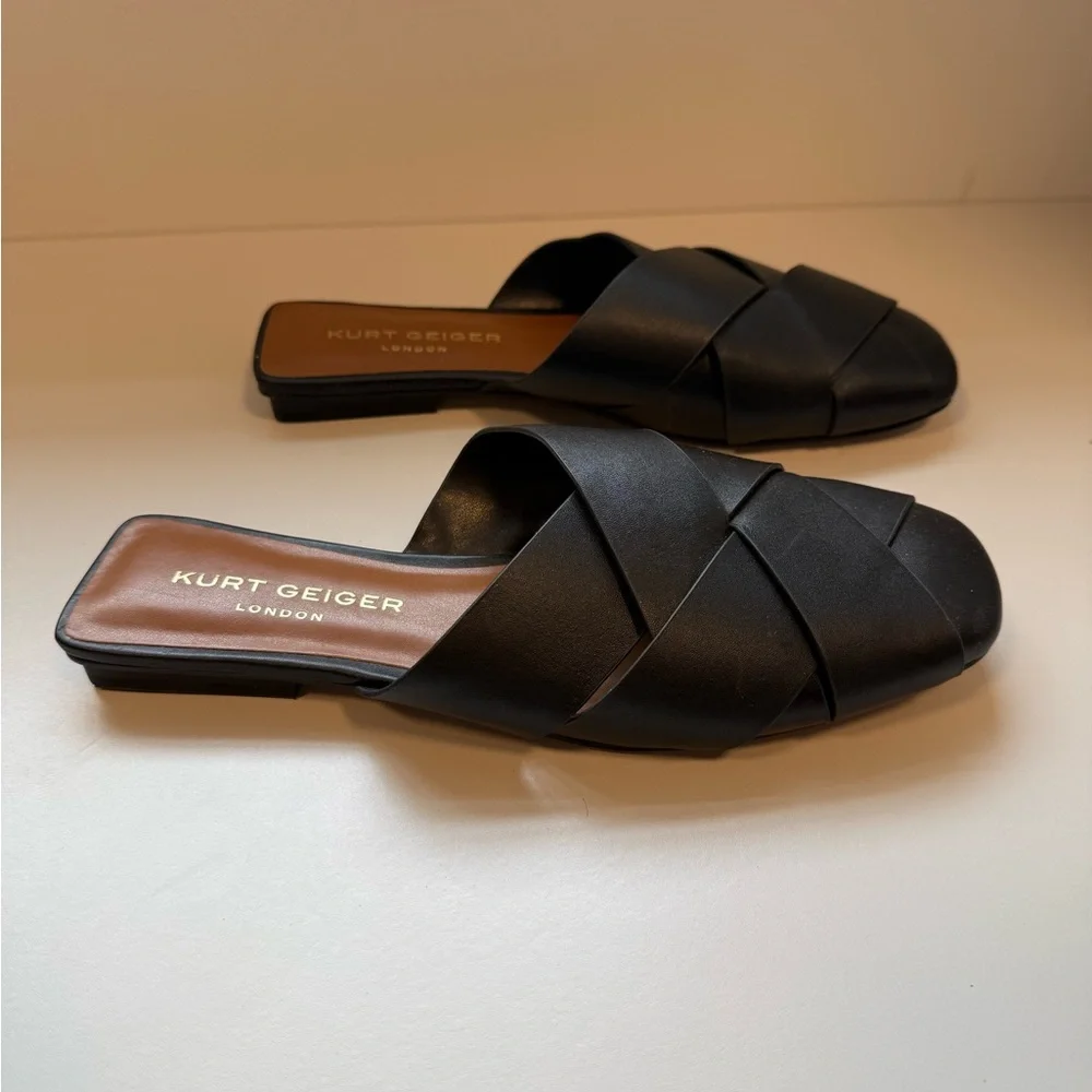 Kurt Geiger Black Braided Mules Size 40 - Picture 2 of 5